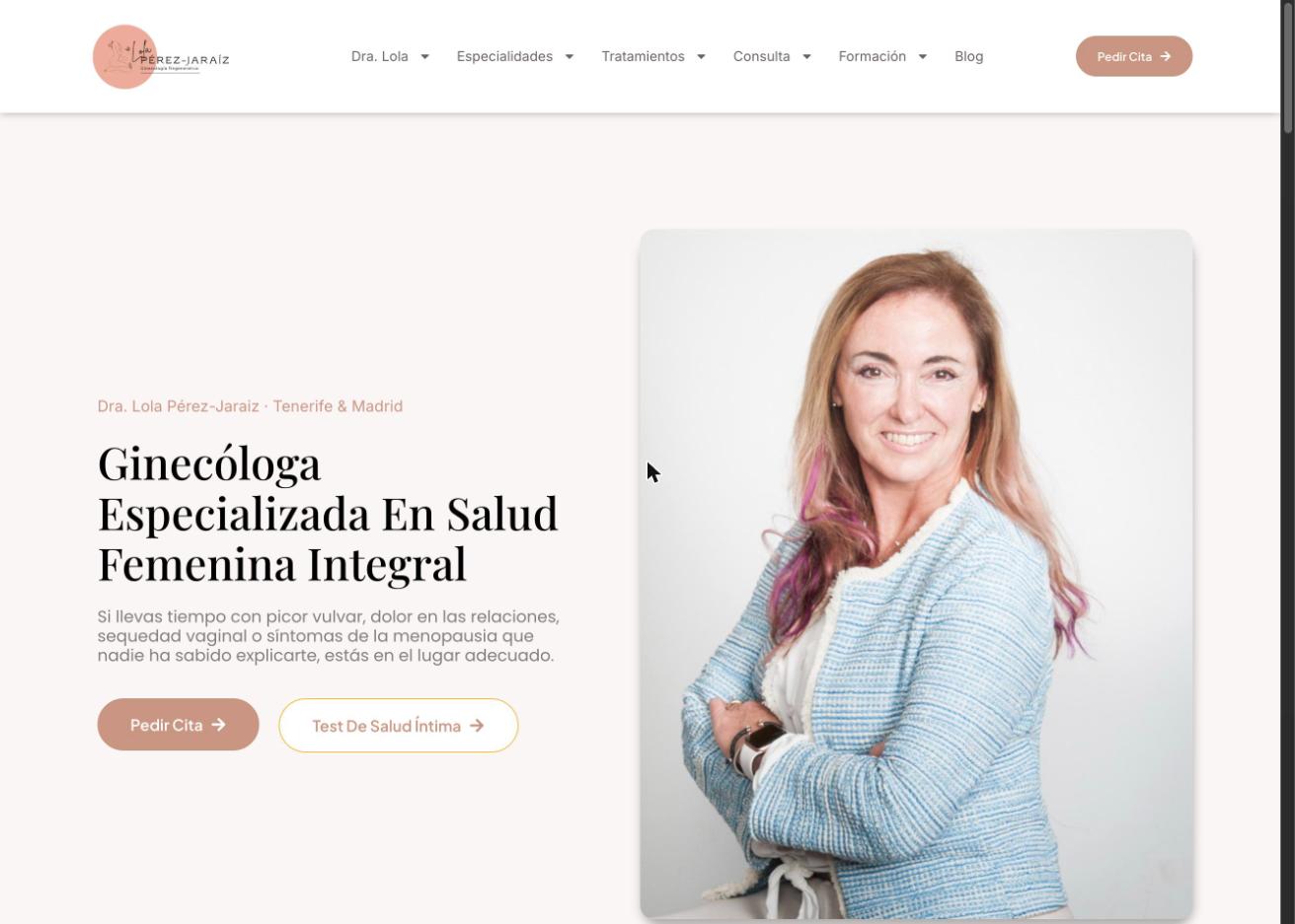 Web de Dra. Lola Pérez