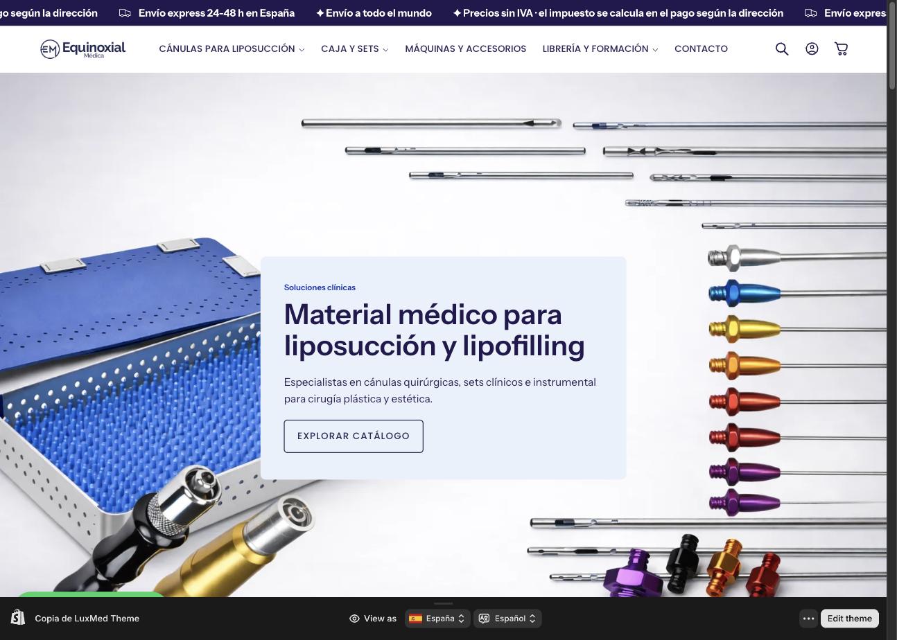 Web de Equinoxial Médica