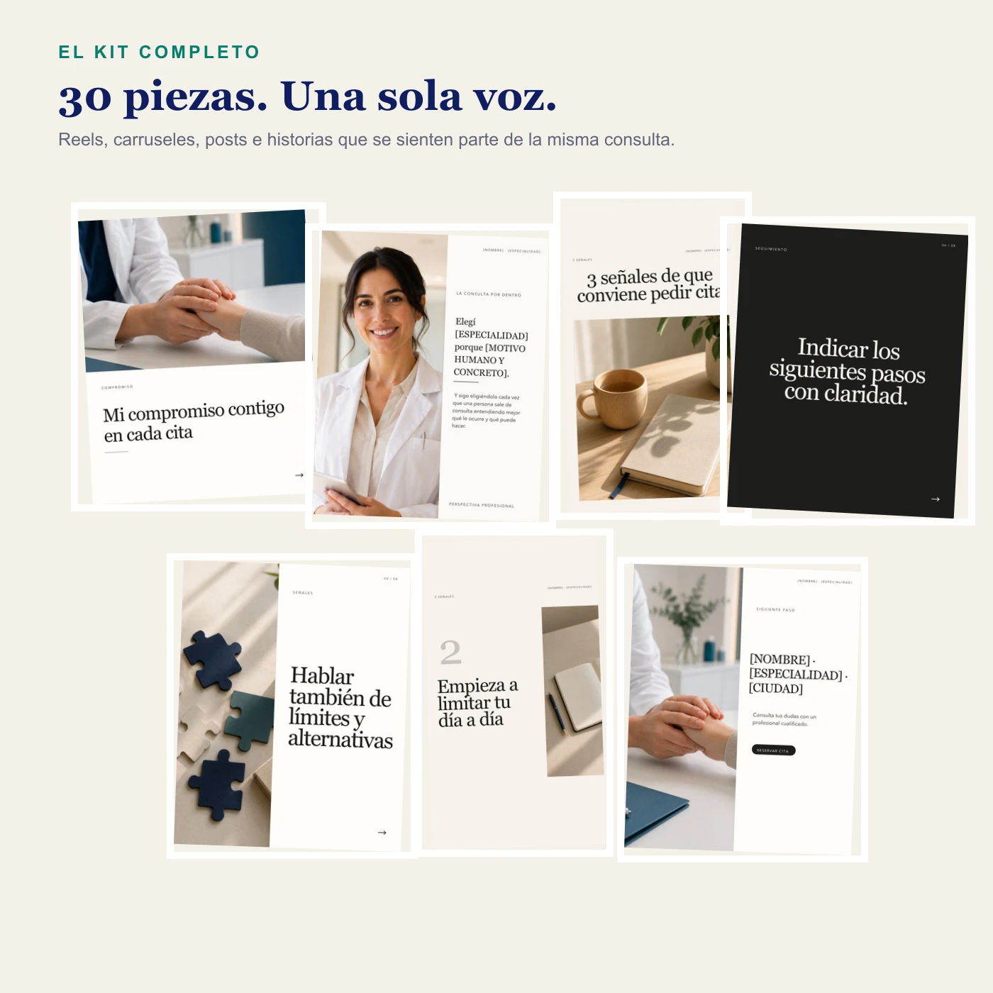 Página real del recurso: Las 30 piezas, de un vistazo