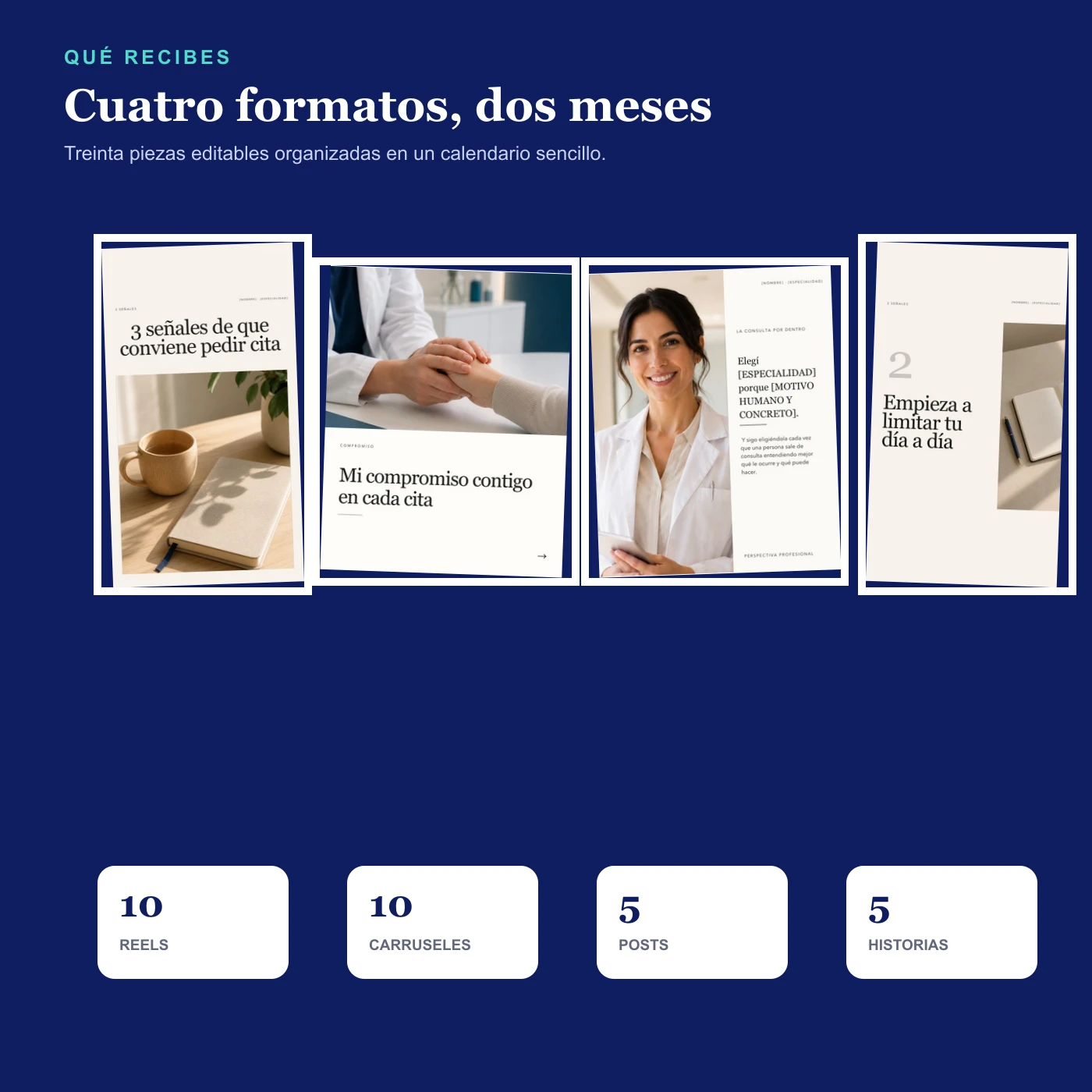 Página real del recurso: Cuatro formatos repartidos en dos meses