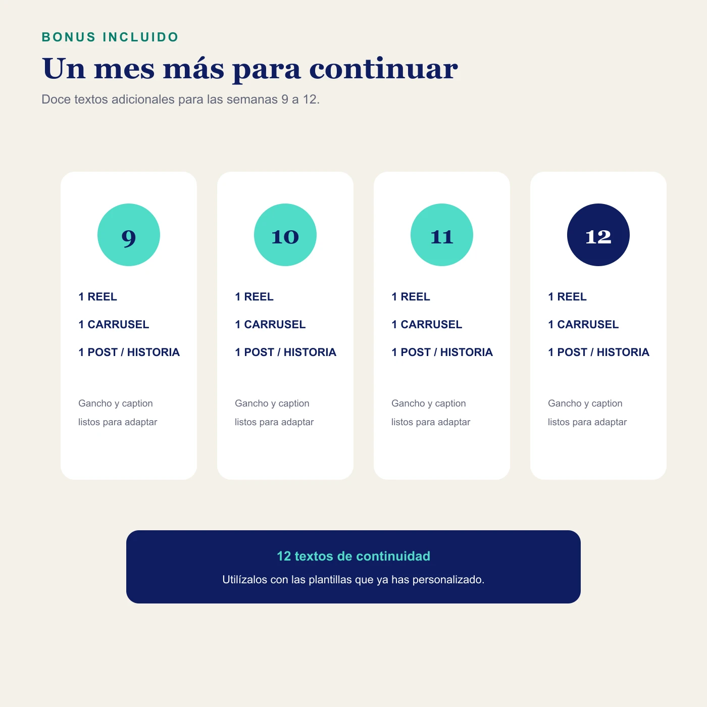 Página real del recurso: Un mes más de textos, incluido