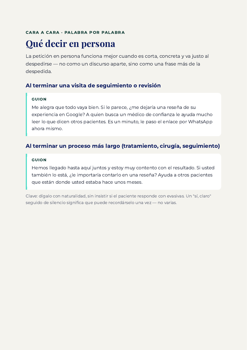 Página real del recurso: El guion presencial, palabra por palabra